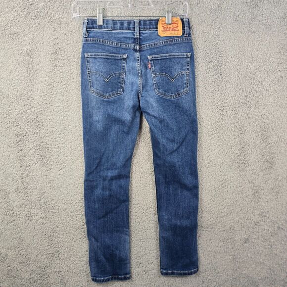 Levi's 510 Boys Skinny Jeans Size 12 REG W26 X L27 Mid Rise Blue Denim - Picture 8 of 15